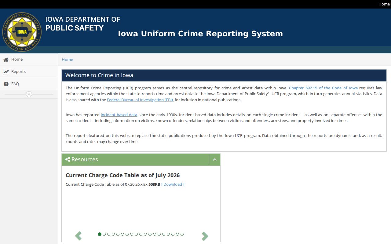 Iowa arrest records Crime in Iowa UCR dashboard