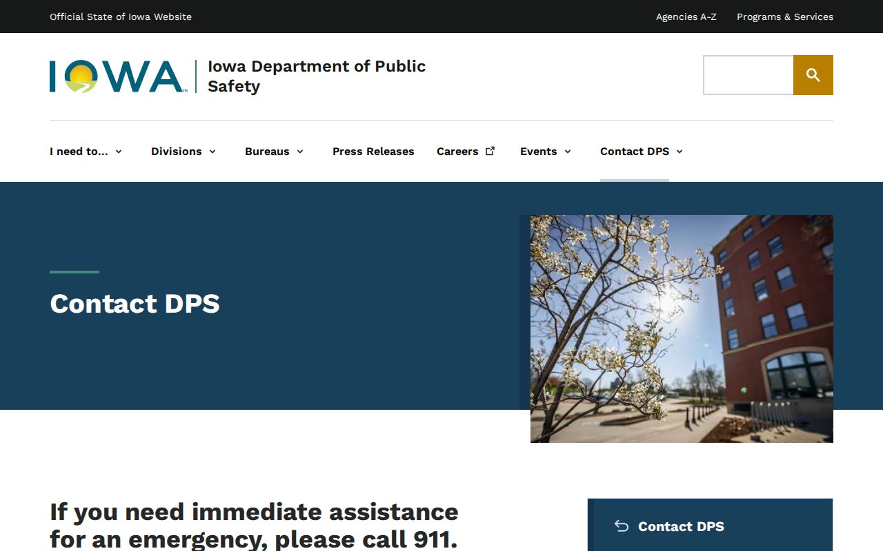 Iowa DCI criminal history agency contact directory